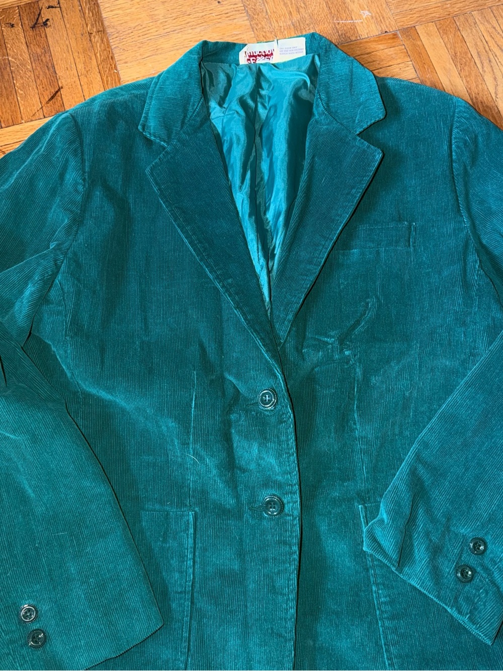 Vintage Corduroy Teal Blazer